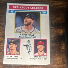 Topps Heritage 2025 Chris Sale Cease Wheeler #203 Strikeout Leaders