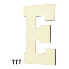 8 Inch Wooden Letters and Numbers for DIY Crafts Wall Decor, E Shape