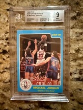 Michael Jordan 1986 Star Best of the New/Old Rookie Card #2 BGS 9 Mint RC. Rare