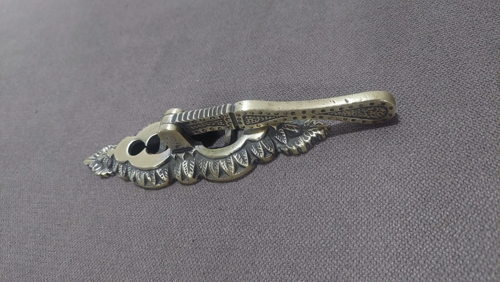 Antique old Nutcracker, hazelnuts, bronze, vintage collection, 1890-1910. Check