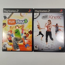 PS2 Eye Toy Bundle Play 2 & Kinetic Personal Fitness Trainer CIB Complete Tested