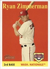 2007 Topps Heritage #98b Ryan Zimmerman YN