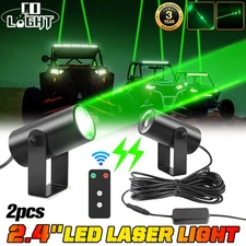2PCS LASER GREEN LED Whip Light For Polaris RZR 1000XP ATV UTV Kawasaki Whipless