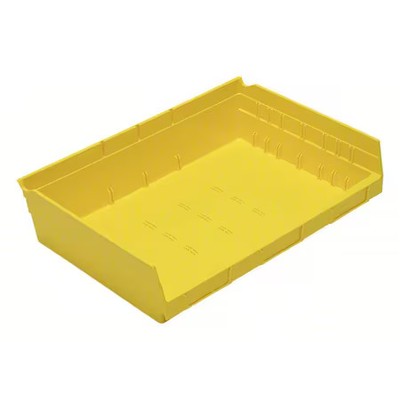 Quantum Storage Systems Qsb118yl Economy Nesting Shelf Bin, Plastic, Yellow, 4
