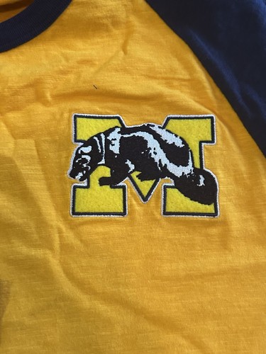 Brand New Mitchell & Ness Michigan Wolverine’s Long Sleeve Shirt Men’s Large - Picture 2 of 6