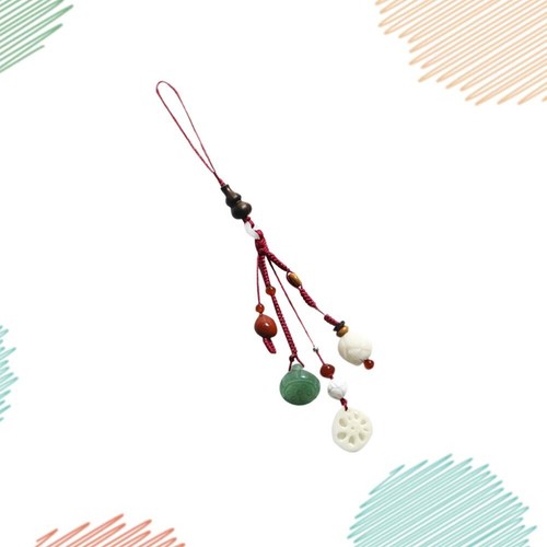 Bodhi Lotus Pendant Mobile Phone Chain Accessories Clothes Hanging Decor - Zdjęcie 11 z 12