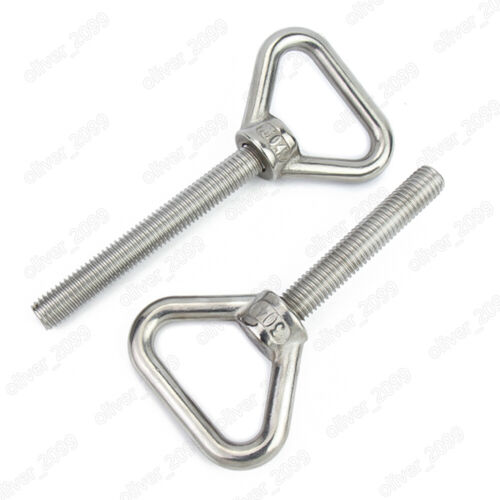 304 Stainless Steel Triangle Eye Bolts Screws M8 M10 M12 - Picture 1 of 6