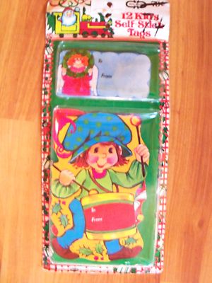 Drummer Boy Assorted Self-Stick Tags 9 Lg 3 Giant Vintage Cleo Made in USA NOS