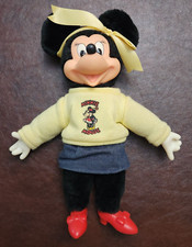 Vintage Applause Sports Minnie Mouse Yellow Sweat Shirt Plush Doll 10  Disney