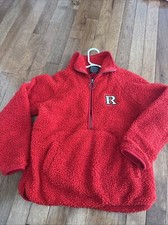 Rutgers University Scarlet Knights Girls Youth Large 10/12 1/2 Zip Up Fleece