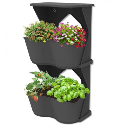 Romberg BOQUBE Flexi Garden Anthrazit 2er vertikales + horizontales Pflanzsystem