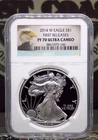 2014 "W" PROOF American SILVER Eagle $1 NGC PF70 Ultra Cameo #146 ECC&C, Inc.