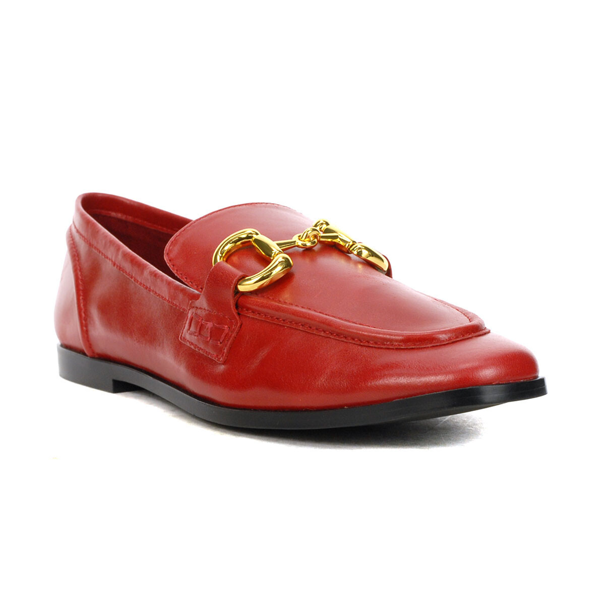 Jeffrey Campbell Velviteen Red/Gold Leather Loafers | eBay