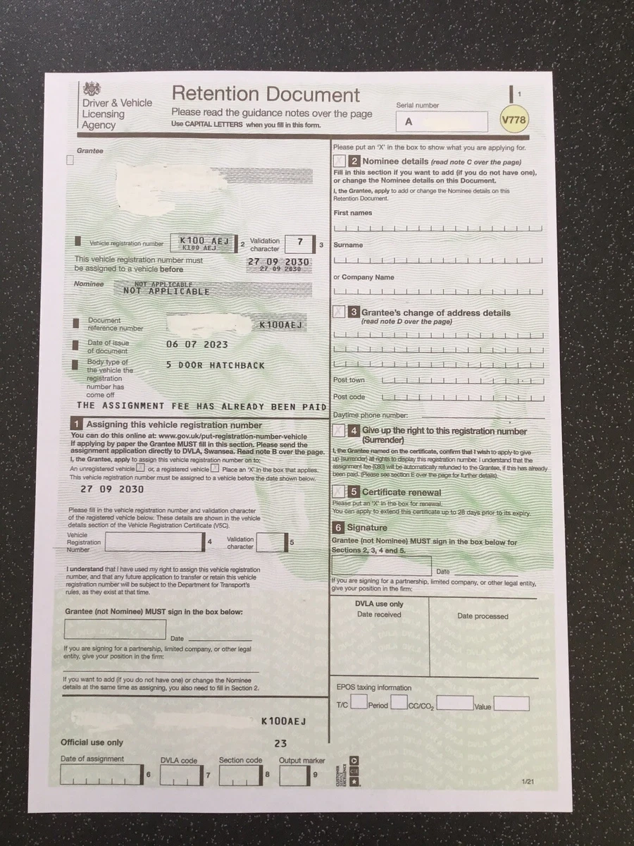 V778 2024 retention document