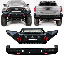 Marsitter For 05-15 Toyota Tacoma New Frontrear Bumper Wwinch Plateled Lights