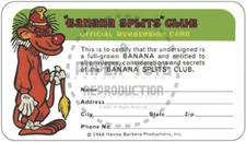 BANANA SPLITS FAN CLUB MEMBERSHIP CARD