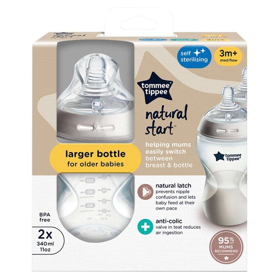 Tommee Tippee Natural start PP BOTTLE 2X 340ML Australia