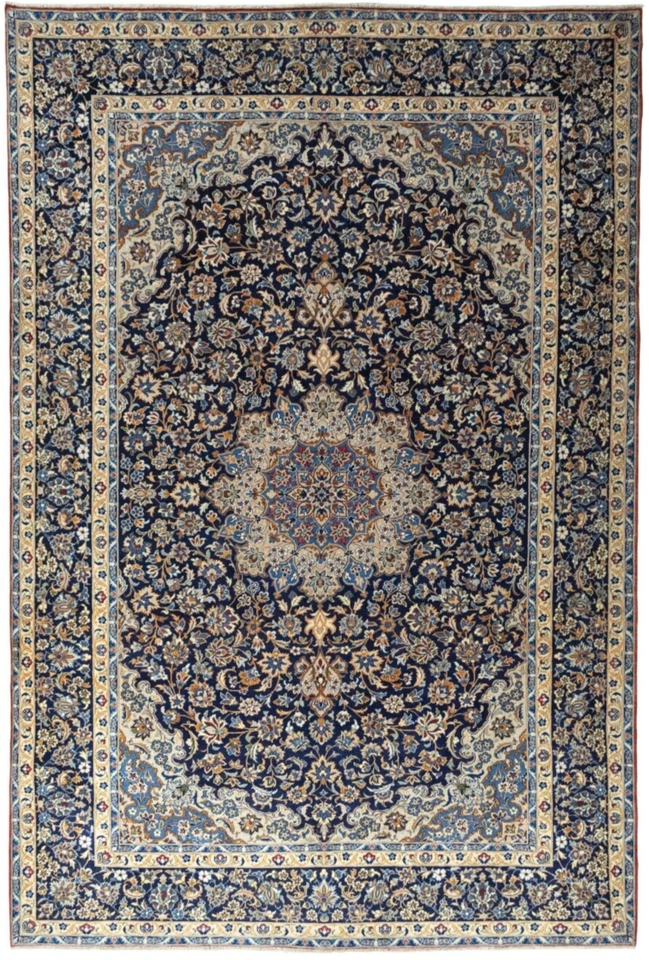 Perserteppich Isfahan 431 x 288 cm  Orientteppich Top Zustand - Dunkelblau - Bild 1 von 4