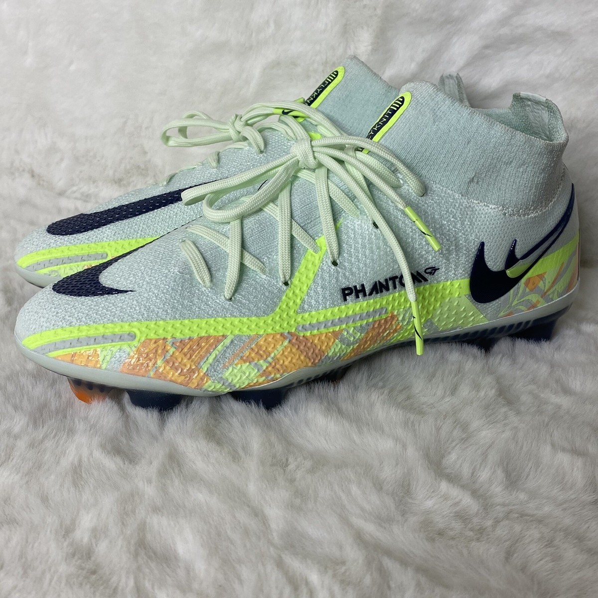 Nike Phantom GT2 Elite SG Soccer Cleats Barely Green Blue Mens