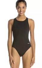 Dolfin Women's Swimwear Ocean Solid Performance Back - Black, Size 30 NEW