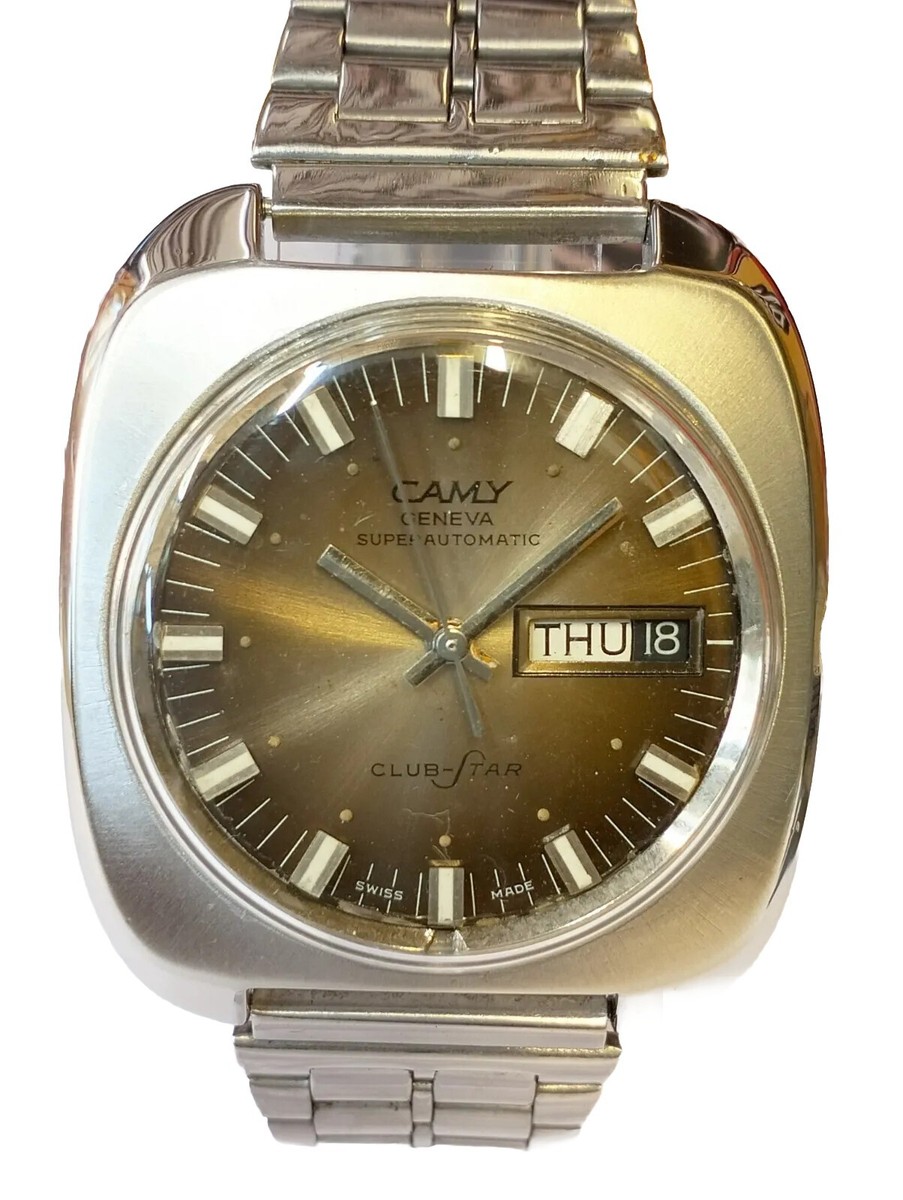 AUTHENTIC CAMY GENEVA SUPER AUTOMATIC CLUB STAR SWISS ETTA MEN'S