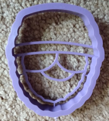 Vintage Thick Cookie Cutter - Christmas Santa Face Child Party Farm