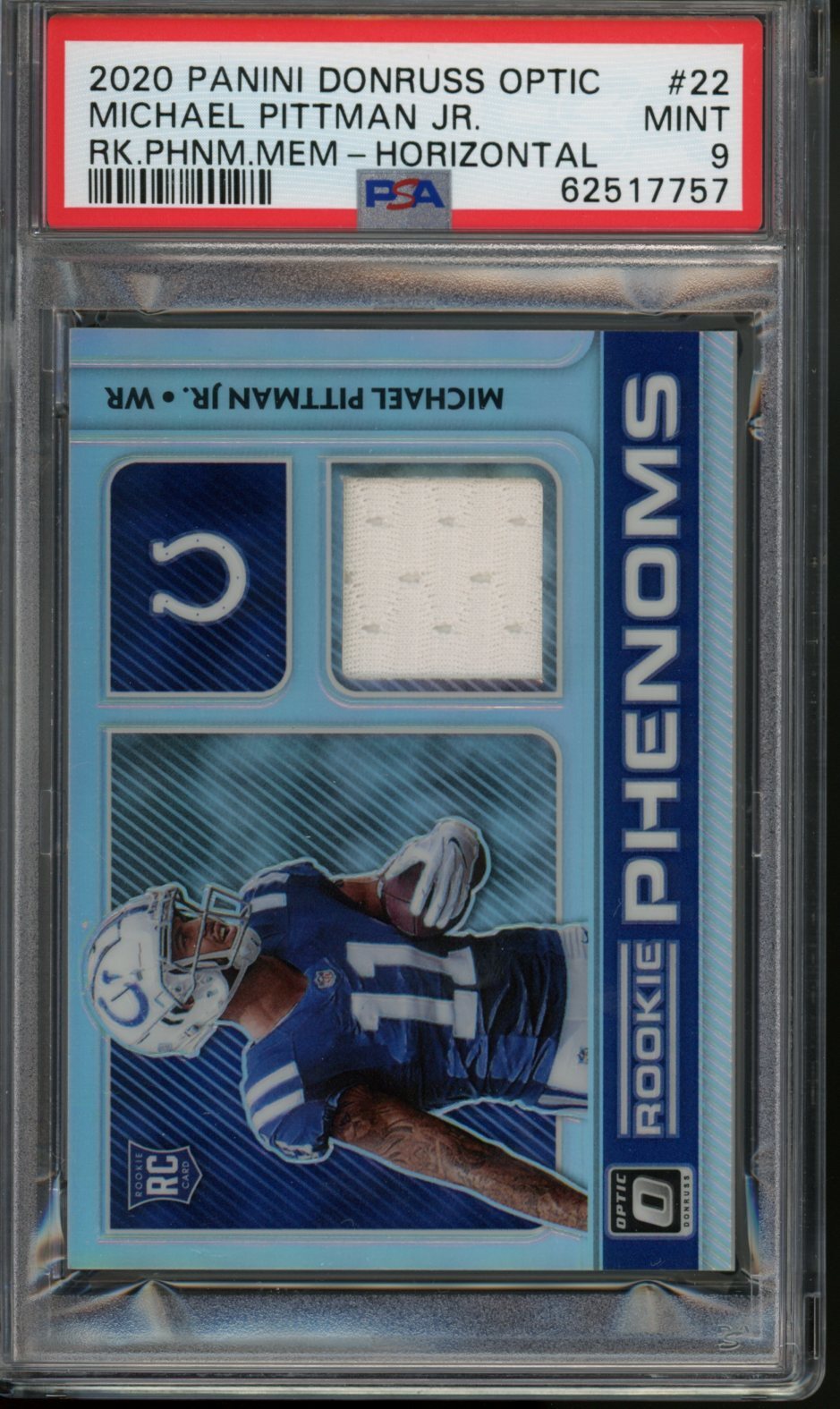 Michael Pittman Jr. Panini Donruss Optic Rookie Phenoms Memorabilia #RP22 Horizontal