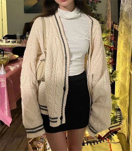 NEW Cardigan Taylor Swift Folklore Knitted Cozy Lazy Autumn Hot - Picture 9 of 25