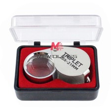 Metal Jewelry Magnifying Glass Folding Loupe Glass Lens magnifier 10X 20X 30X