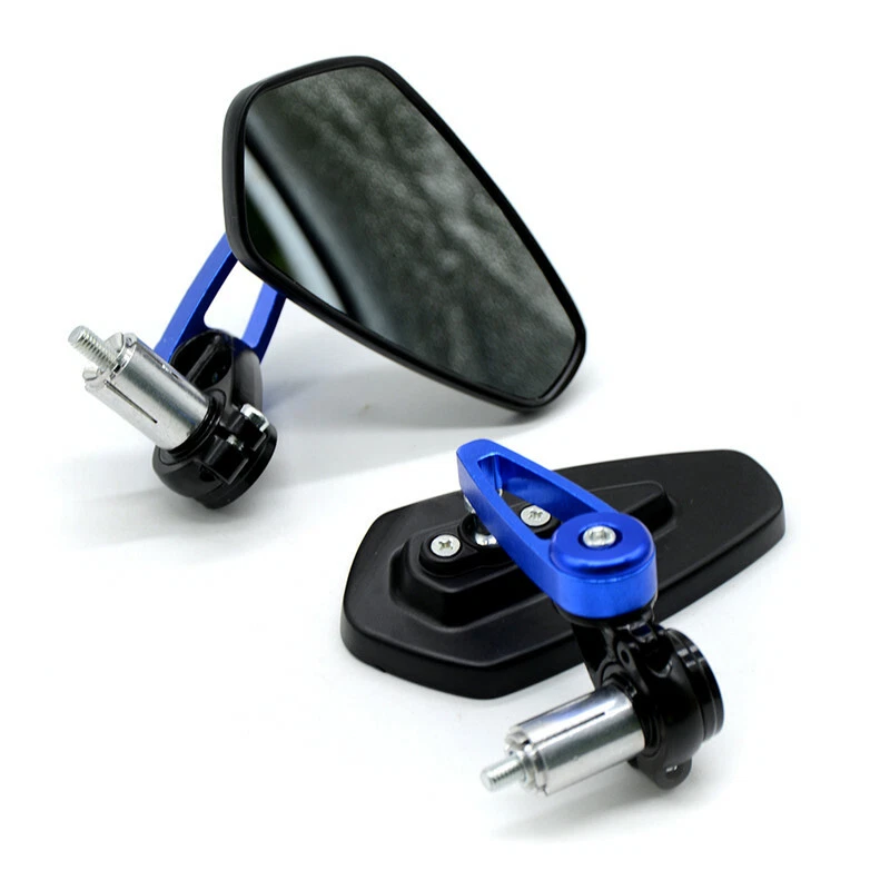 2Pcs Motorcycle Aluminum 22mm Bar End Side Rearview Handlebar Rear View Mirror - Image 3 of 4