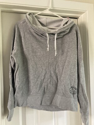 Converse All-star Cowl Neck Sweatshirt Hoodie Gray YOUTH XL Bag