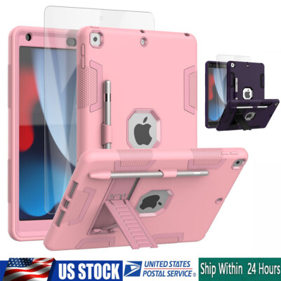 For iPad 9th 8th 7th Generation 10.2'' Shockproof Heavy Duty Case Stand Cover