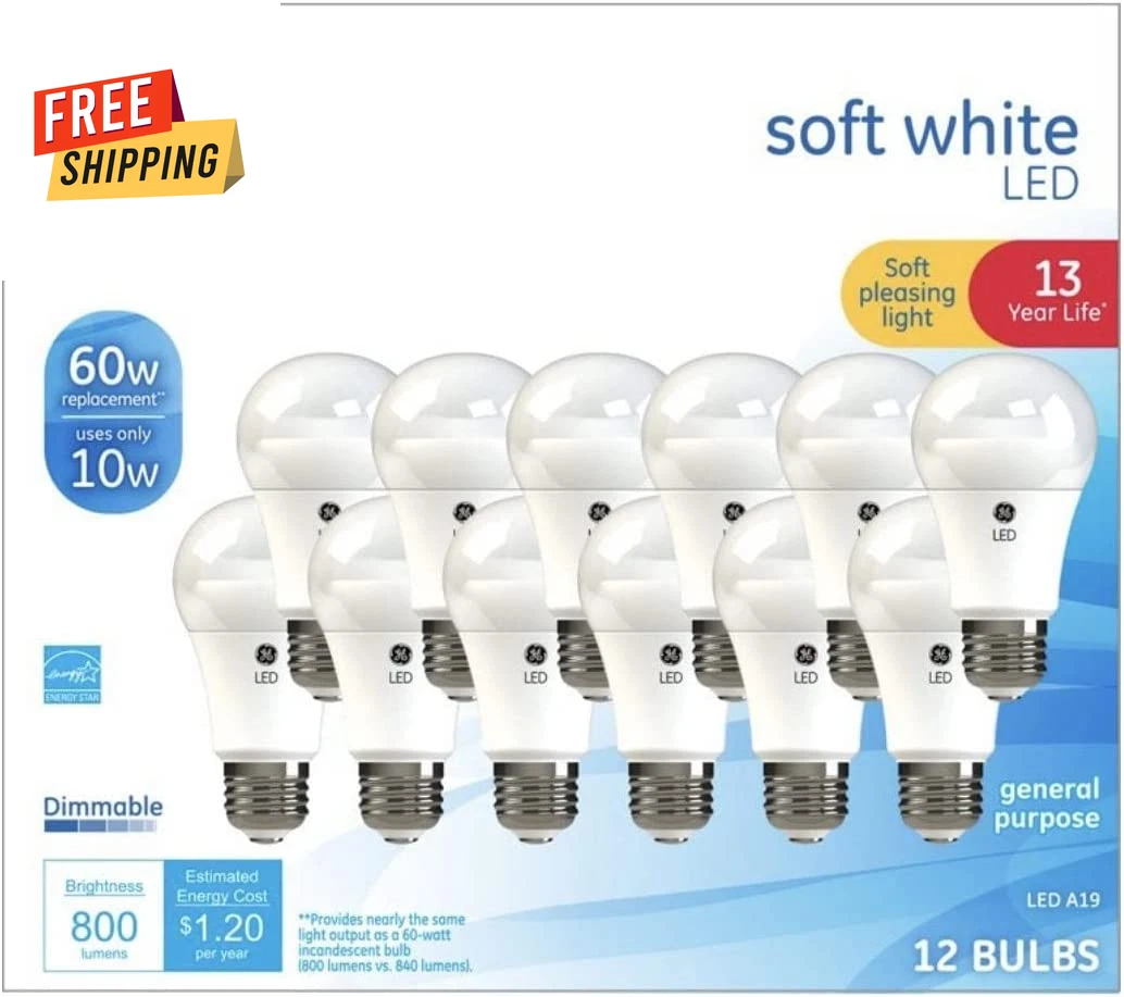 Soft White 60W Replacement LED Light Bulbs Dimmable General