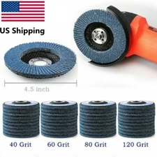 4.5 inch Zirconia Sanding Flat Flap Disc Grinding Wheels 40 60 80 120 Grit TR27