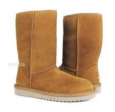 Koolaburra by UGG Koola Tall Chestnut Suede Fur Boots Womens Size 10 ~NIB~