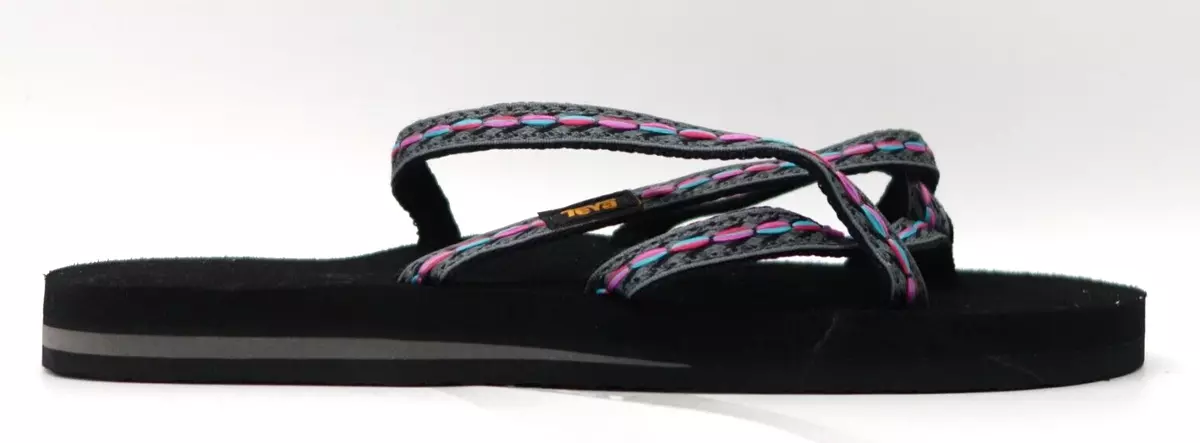 Teva Black Slide Slip On Flip Flop Olowahu Sandals US 10 M EU 41 | eBay