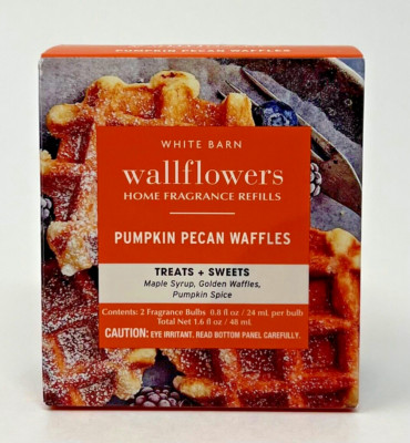 2 BATH & BODY WORKS PUMPKIN PECAN WAFFLES WALLFLOWER FRAGRANCE REFILL BULB PLUG