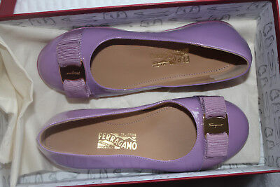 SALVATORE FERRAGAMO KIDS VARINA MINI LILA #12us LITTLE KIDS $325