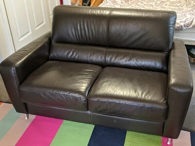 2 Seater Freedom Dark Leather Sofa Sofas Gumtree Australia