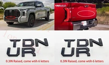 Matte Black ABS Emblem Fit TOYOTA 2022 2023 TUNDRA Front Tailgate Grill Letters