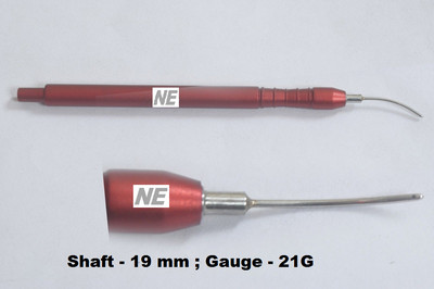 SS 21 Gauge Bimanual Aspiration Handpiece 19 mm Long Shaft With 0.3mm Aspirating