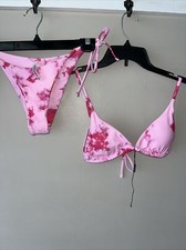 ZAFUL Women's Tie Dye String Bikini Swimsuit Set Two Piece Swimming Suit-Size 4