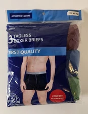 Yacht & Smith Mens Cotton Boxer Brief Assorted Colors 3 pack