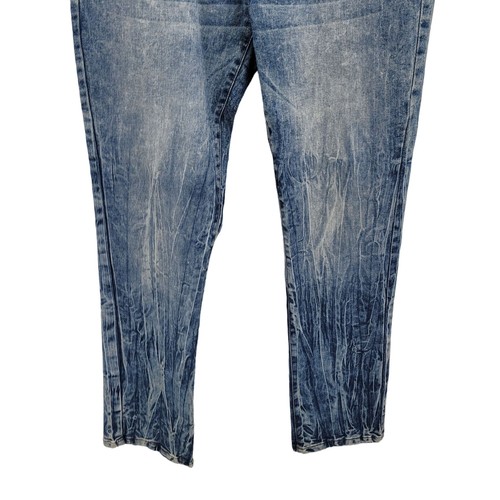 Jeans uomo Company 81 skinny candeggina acido striato lavaggio chiaro blu 34 x 32 - Foto 8 di 12