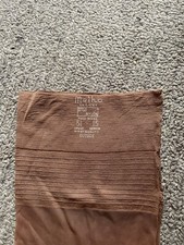1 Pair Vintage Melko Cotton/nylon Nude garter Stockings 10 Flat Knit Seamed