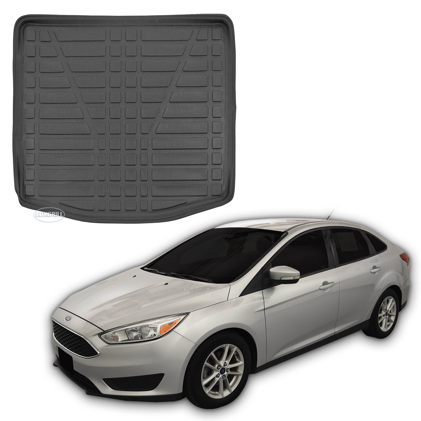 Tapis de coffre Ford Focus 3 protection bagages et chien pour berline 4 portes