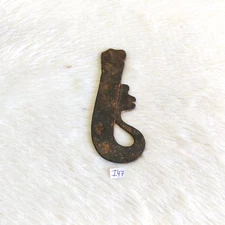 19c Vintage Original Old Snake Face Tribal Iron Fire Striker Chakmak Flint FS15