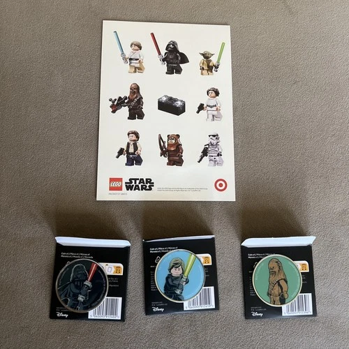 Target LEGO STAR WARS METALLIC COIN Set Of 3 Limited Edition