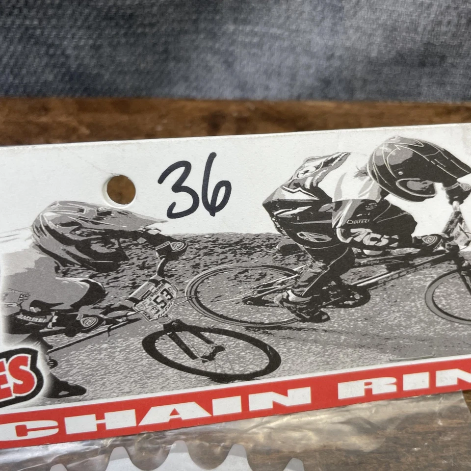 MCS Bicycles Chainring 36T 110 BCD 5-Bolt Silver NOS Made in USA BMX Sprocket - Image 3 of 4