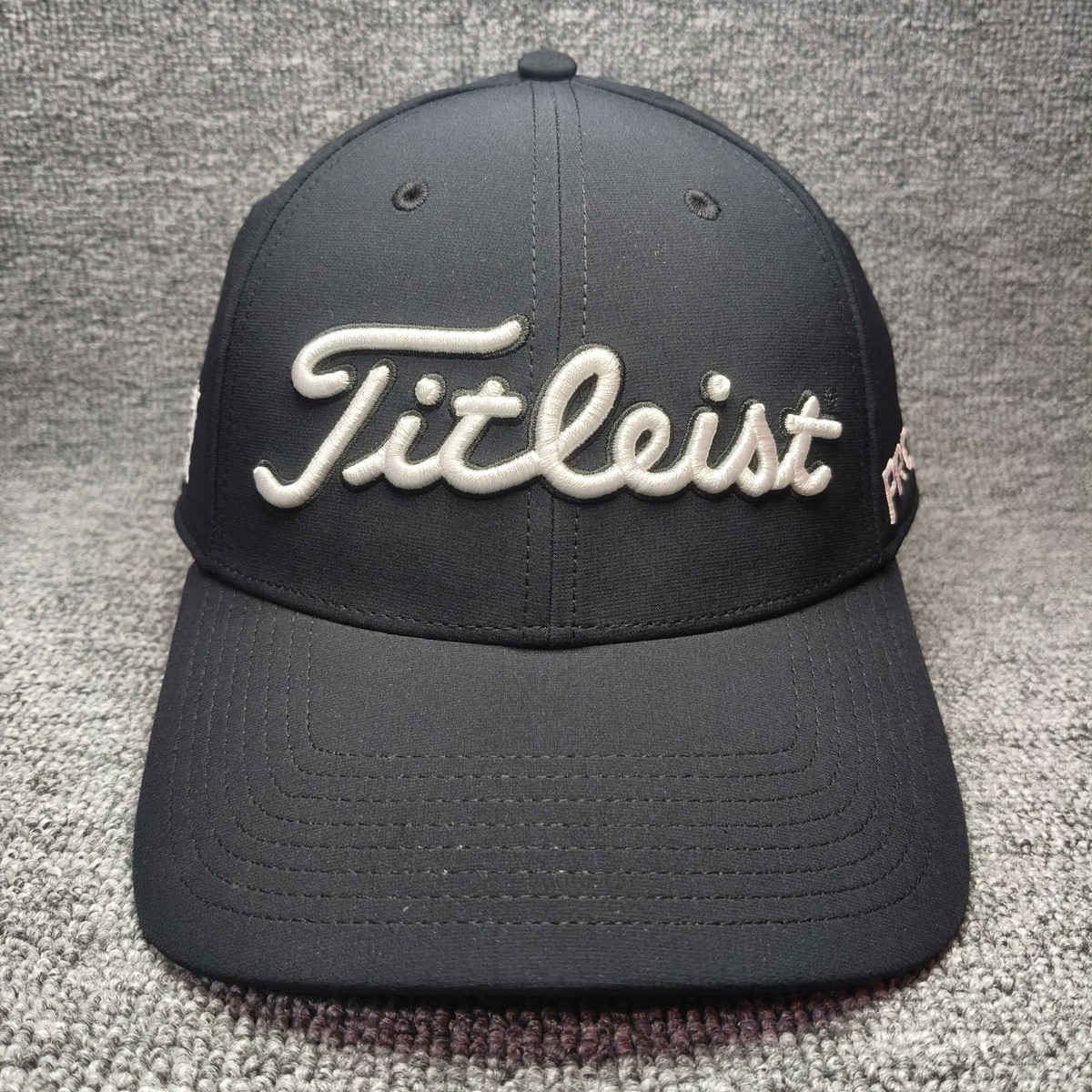 Titleist Black Golf Cap Strapback PRO V1 FJ Script Logo Hat